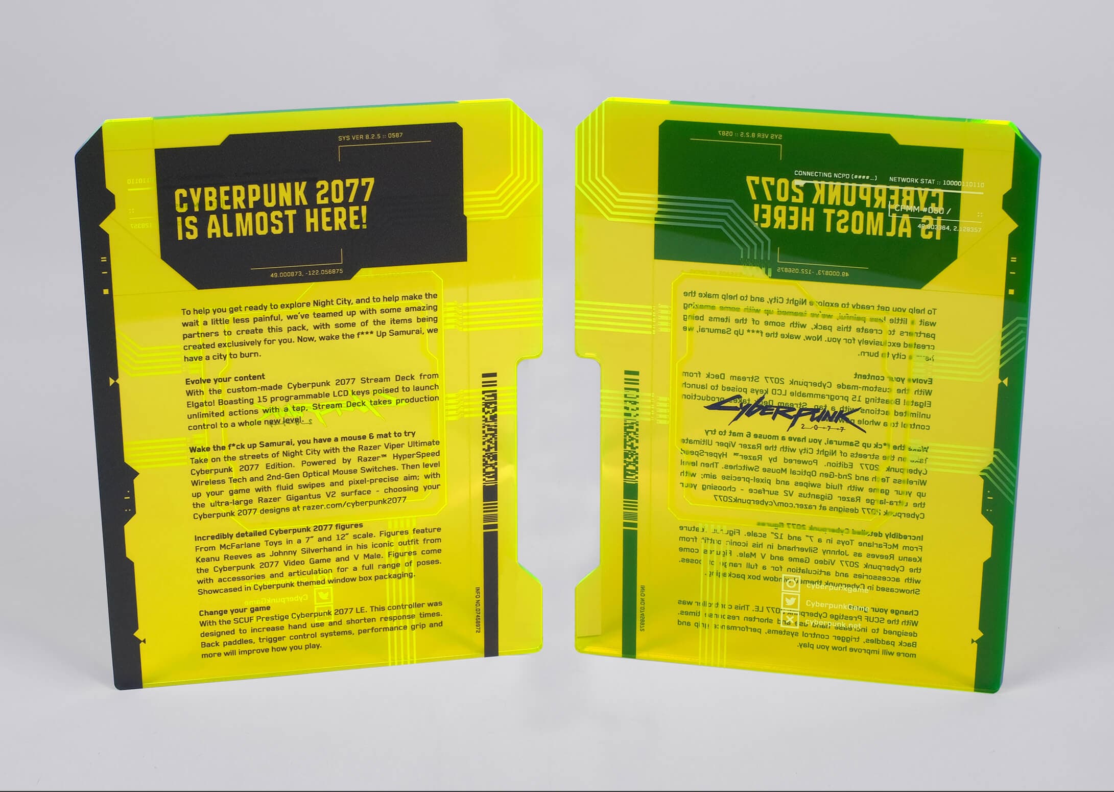 Cyberpunk welcome card